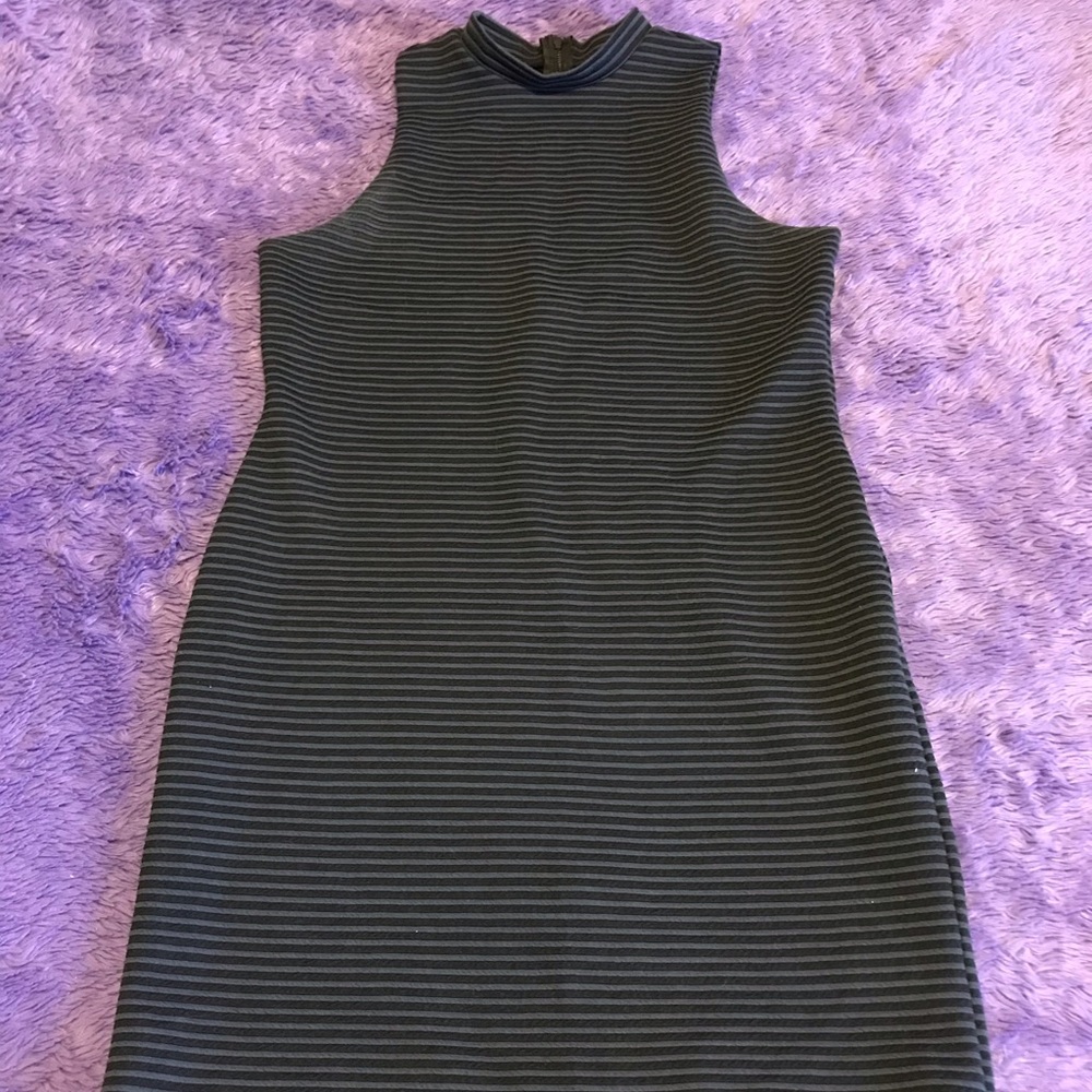 Blue striped dress